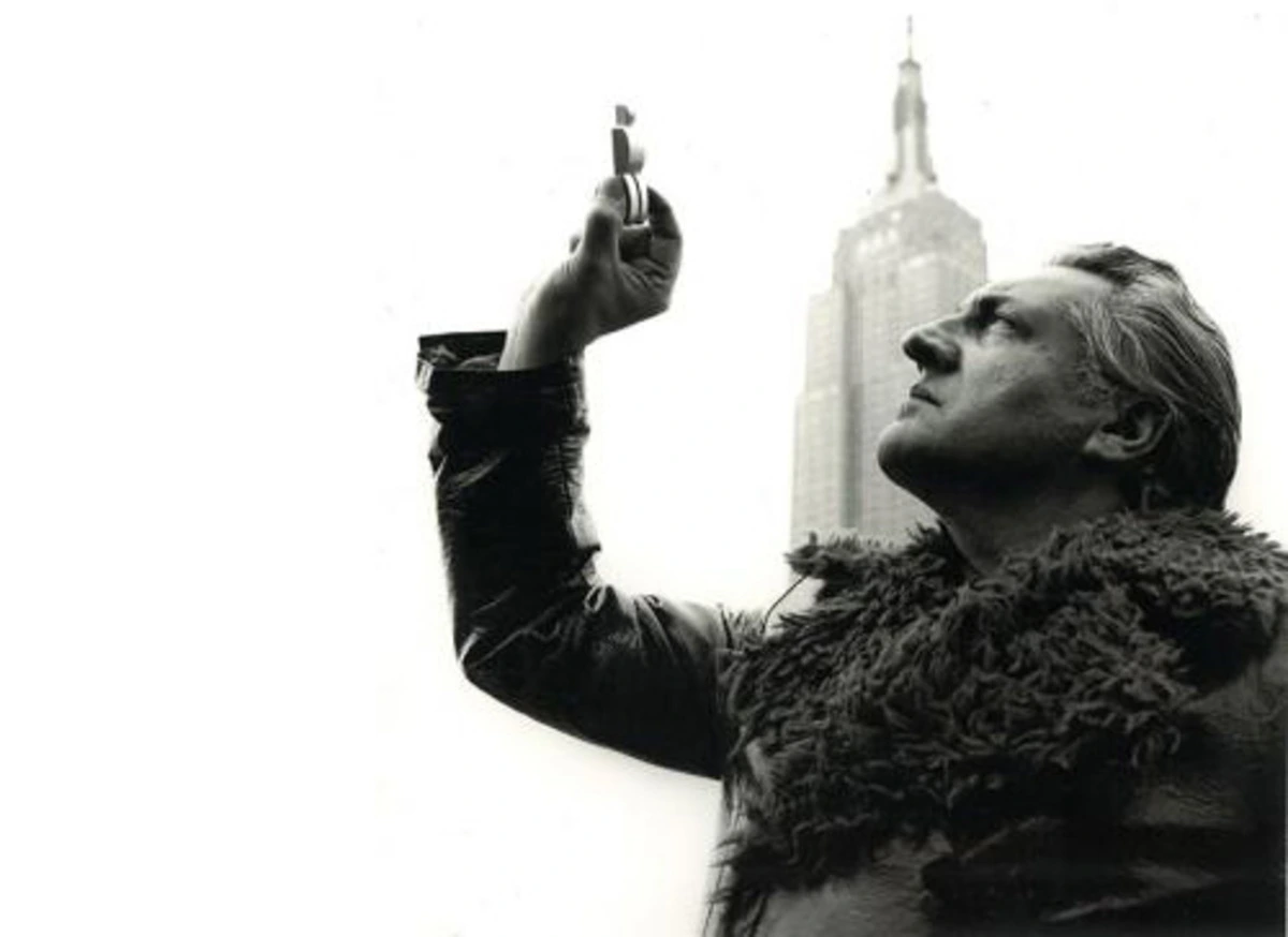 Pvh In front of empire state building with moon sculpture